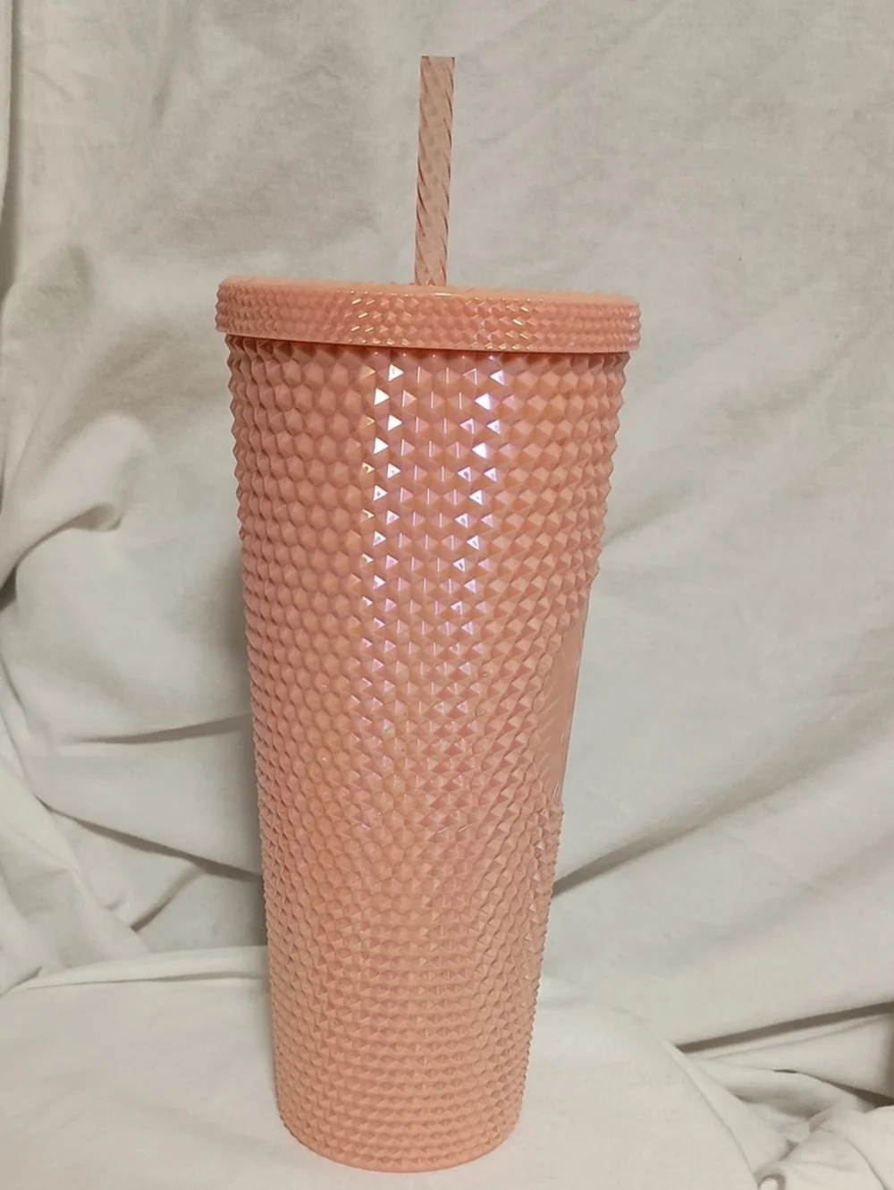 2021 Starbucks Peach Pink Tumbler with Straw